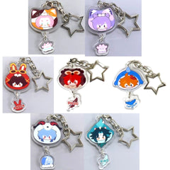 Genshin Tartaglia & Others 7-Piece Set Acrylic Keychain Keychains [USED]