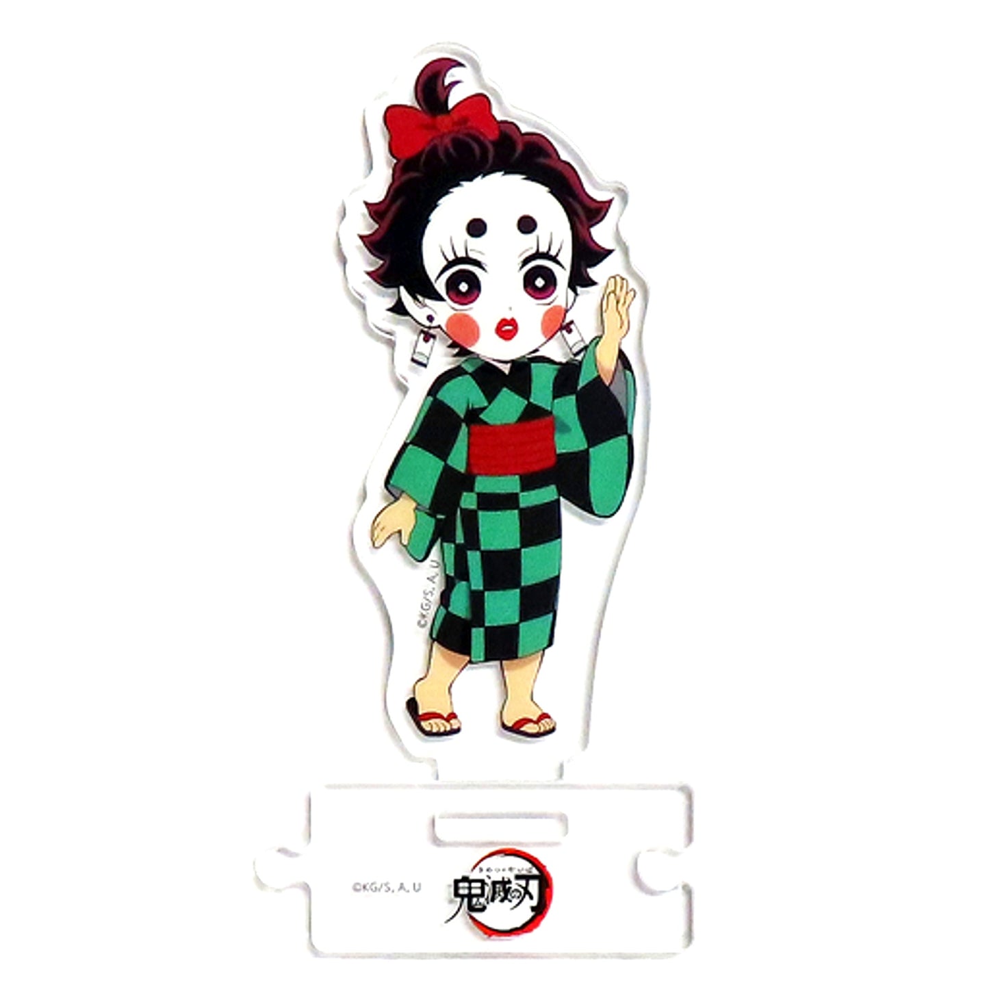 Tanjiro Kamado Sumiko White Makeup Demon Slayer Mugen Train Arc Entertainment District Arc Character Picture Scroll Cafe in ufotable Cafe Machi Asobi Cafe Drawn Mini Character Connecting Random Acrylic Stand A Entertainment District Arc [USED]