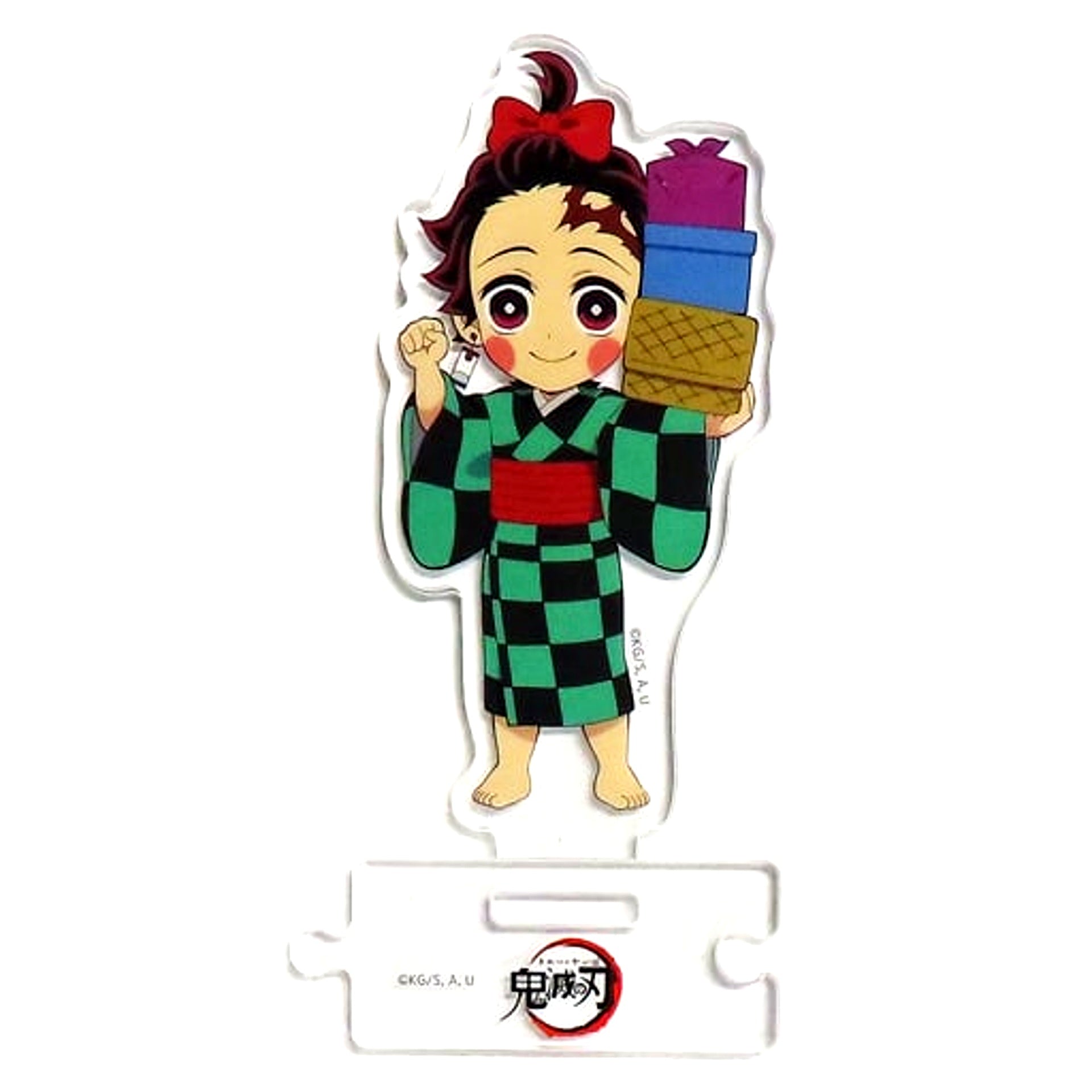 Tanjiro Kamado Sumiko Normal Demon Slayer Mugen Train Entertainment District Arc Character Picture Scroll Cafe in ufotable Cafe Machi Asobi CAFE Illustration Mini Character Connecting Random Acrylic Stand A Entertainment District Arc [USED]