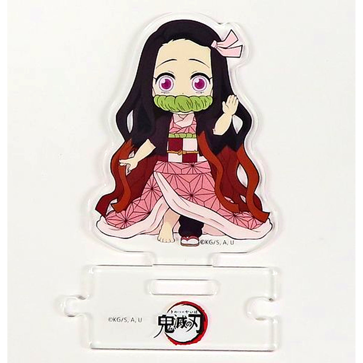 Nezuko Kamado With Gag Demon Slayer: Kimetsu no Yaiba Mugen Train Arc & Entertainment District Arc Character Emaki Cafe in ufotable Cafe x Machi Asobi CAFE Illustration Mini Character Connecting Random Acrylic Stand A Entertainment District Arc [USED]