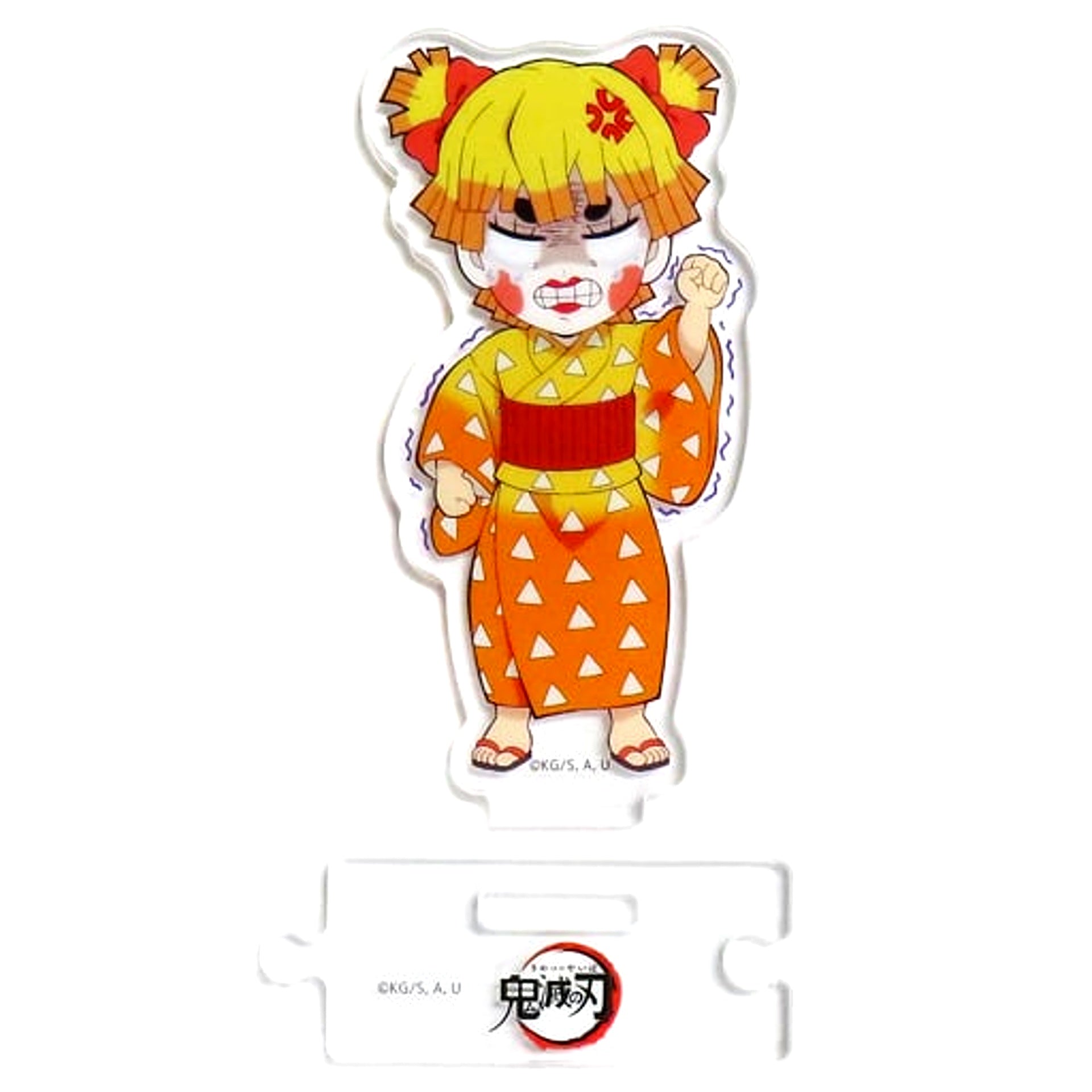Zenitsu Agatsuma Zenko White Makeup Demon Slayer Mugen Train Arc Entertainment District Arc Character Picture Scroll Cafe in ufotable Cafe Machi Asobi Cafe Drawn Mini Character Connecting Random Acrylic Stand A Entertainment District Arc [USED]