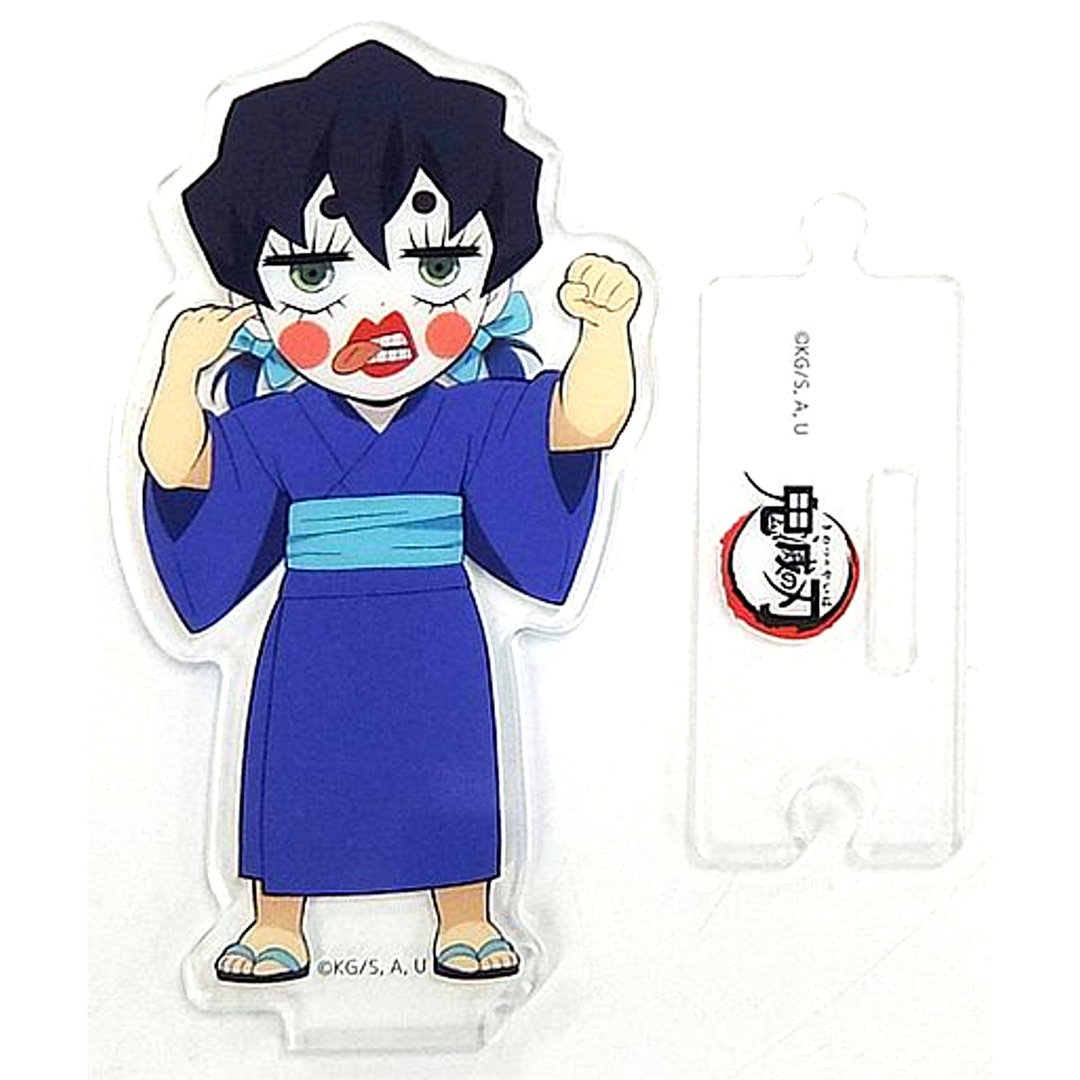 Inosuke Hashibira Inoko White Makeup A Demon Slayer Mugen Train Entertainment District Arc Character Emaki Cafe in ufotable Cafe x Machi Asobi CAFE Illustration Mini Character Connecting Random Acrylic Stand [USED]