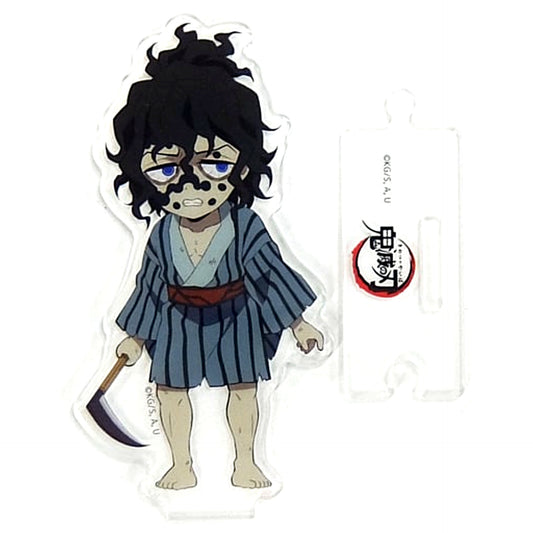 Gyutaro Human Demon Slayer Mugen Train Entertainment District Arc Character Picture Scroll Cafe in ufotable Cafe Machi Asobi CAFE Illustration Mini Character Connecting Random Acrylic Stand B Entertainment District Arc [USED]