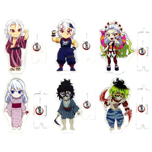 Set of 6 Demon Slayer: Kimetsu no Yaiba Mugen Train Arc / Entertainment District Arc Character Emaki Cafe in ufotable Cafe x Machi Asobi Cafe Newly Drawn Mini Character Connecting Random Acrylic Stand B - Entertainment District Arc [USED]