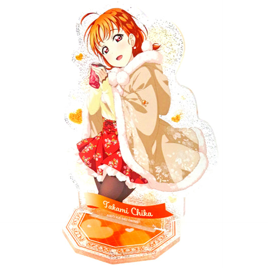 Chika Takami Kirarin Acrylic Stand Aqours World Travel Ver. Love Live! School Idol Festival [USED]