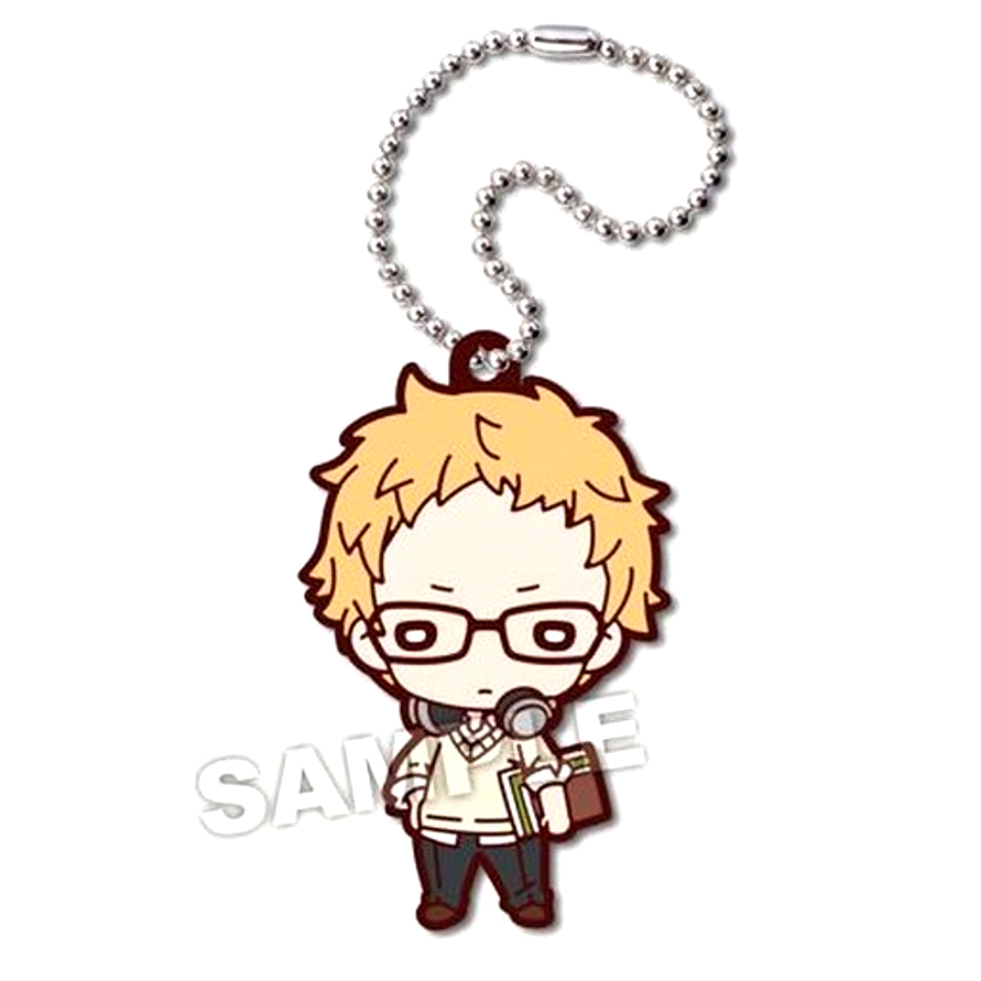 Kei Tsukishima Haikyu!! Nitotan School Life Rubber Mascot Strap [USED]