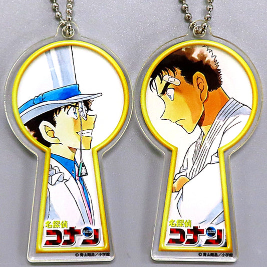Kaitou Kid & Makoto Kyogoku Detective Conan The Fist of Blue Sapphire Acrylic Keychain Keyhole Design Sunday Premium SHOP Bonus [USED]