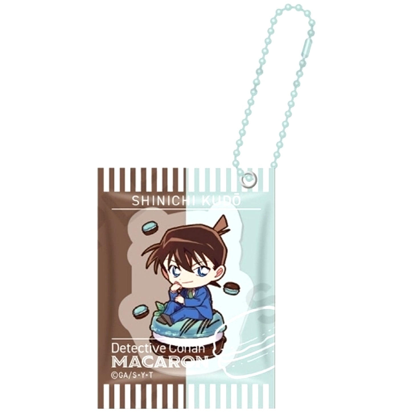 Shinichi Kudo Detective Conan Oyatsu Keychain Macaron ver. [USED]