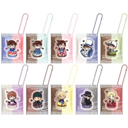 Set of 10 Detective Conan Oyatsu Keychain Macaron ver. [USED]