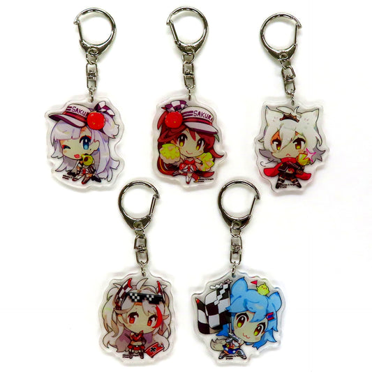 Red Axis Azur Lane Set of 5 Race Queen Acrylic Keychain C94 [USED]