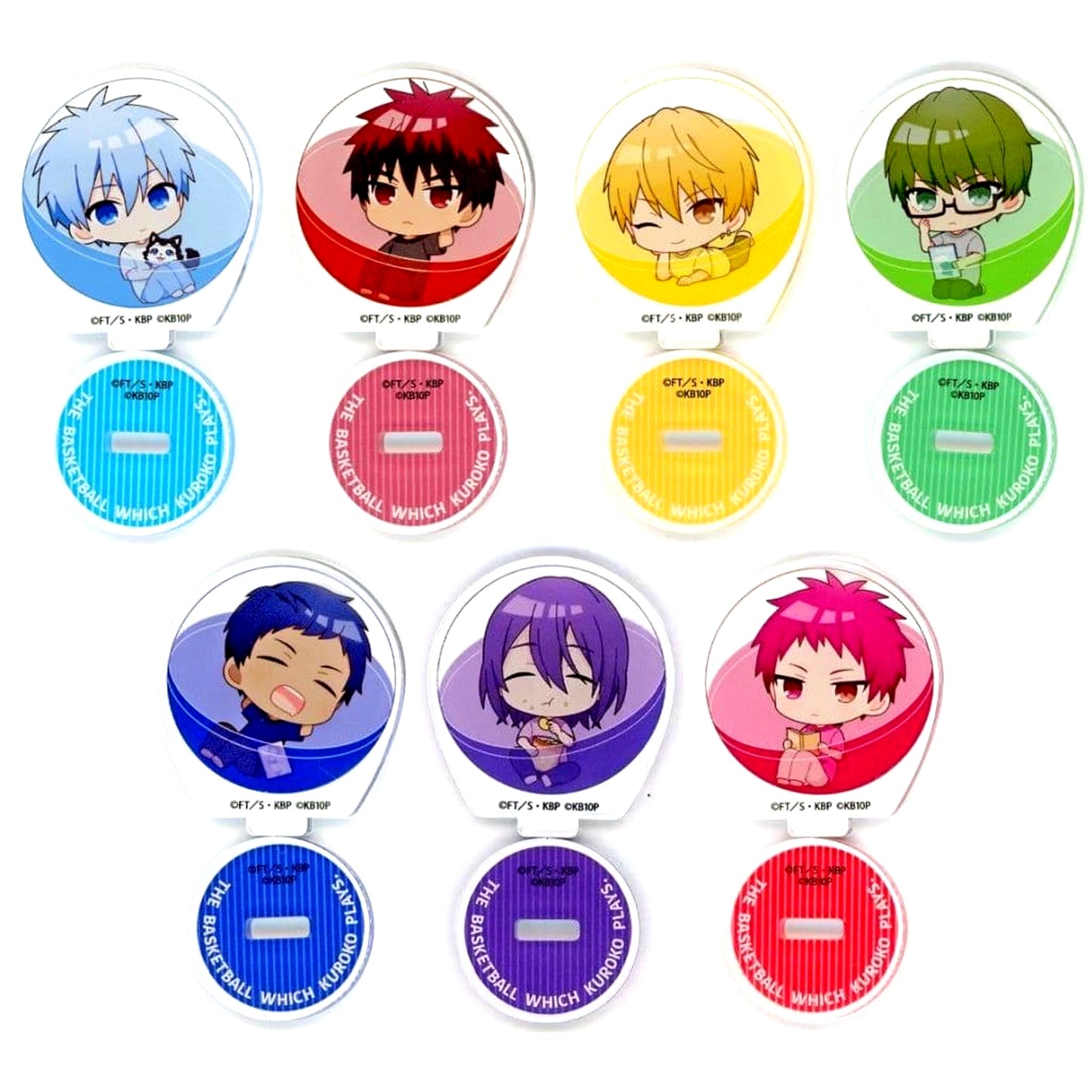 Kuroko's Basketball Acrylic Stand Puchitto Collection Set of All 7 Types [USED]