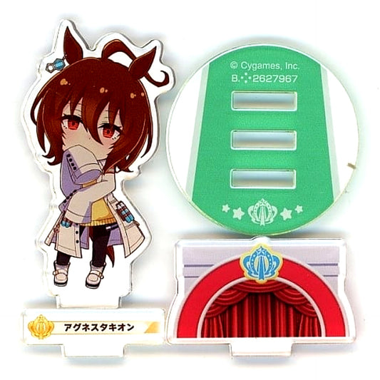 Agnes Tachyon Umamusume Pretty Derby Paddock Pose Acrylic Stand 3 Rare Background Base [USED]