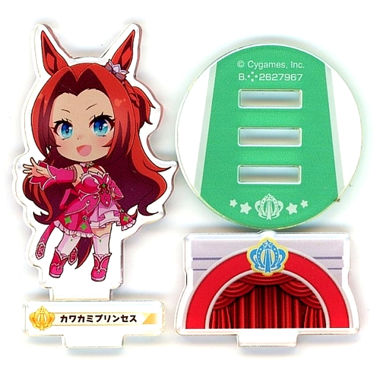 Kawakami Princess Rare Ver. with Background Base Uma Musume Pretty Derby Pose in Paddock Acrylic Stand 3 [USED]