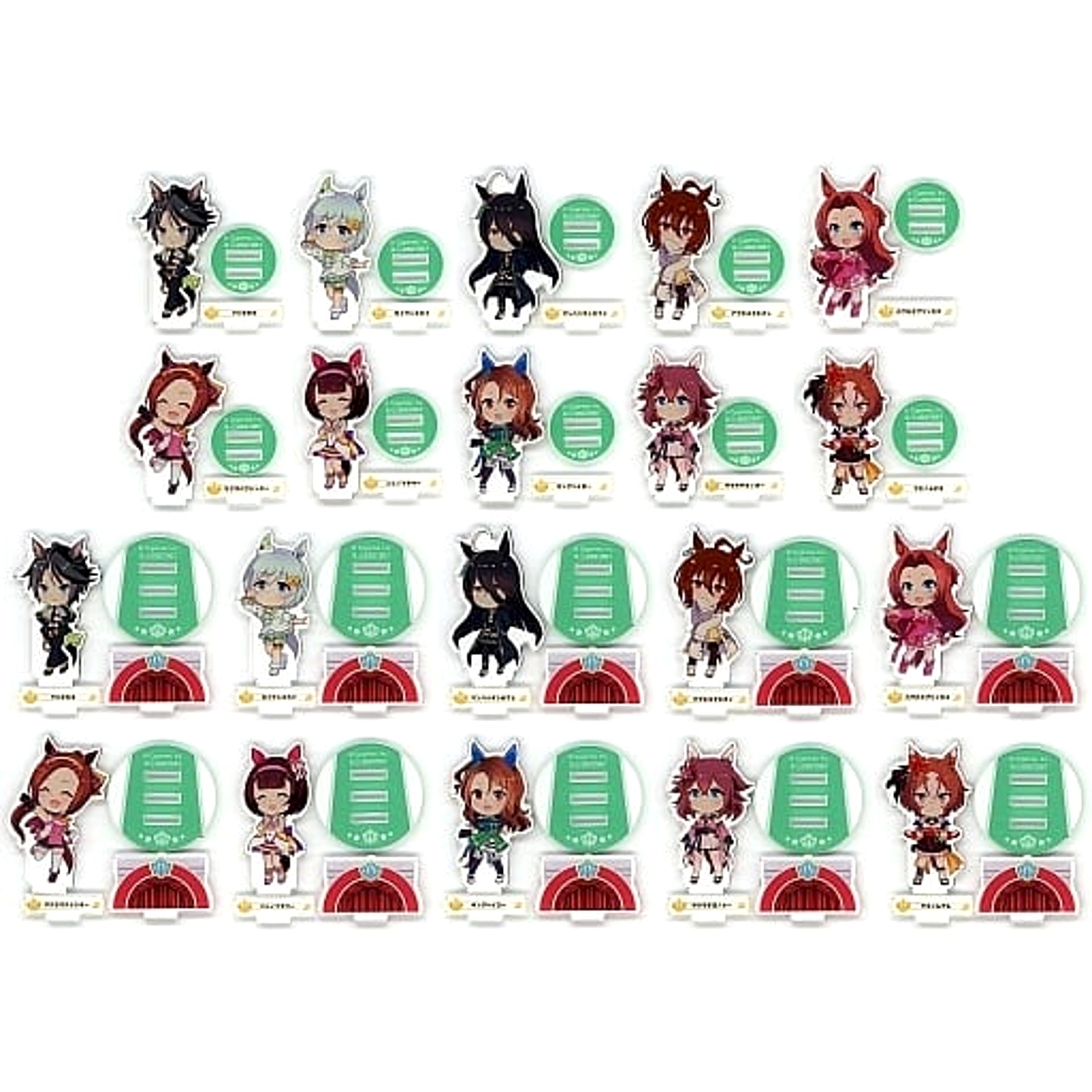 Umamusume: Pretty Derby Fuji Kiseki & Others All 20 Types Set Posing in the Paddock! Acrylic Stand 3 Acrylic Stands [USED]