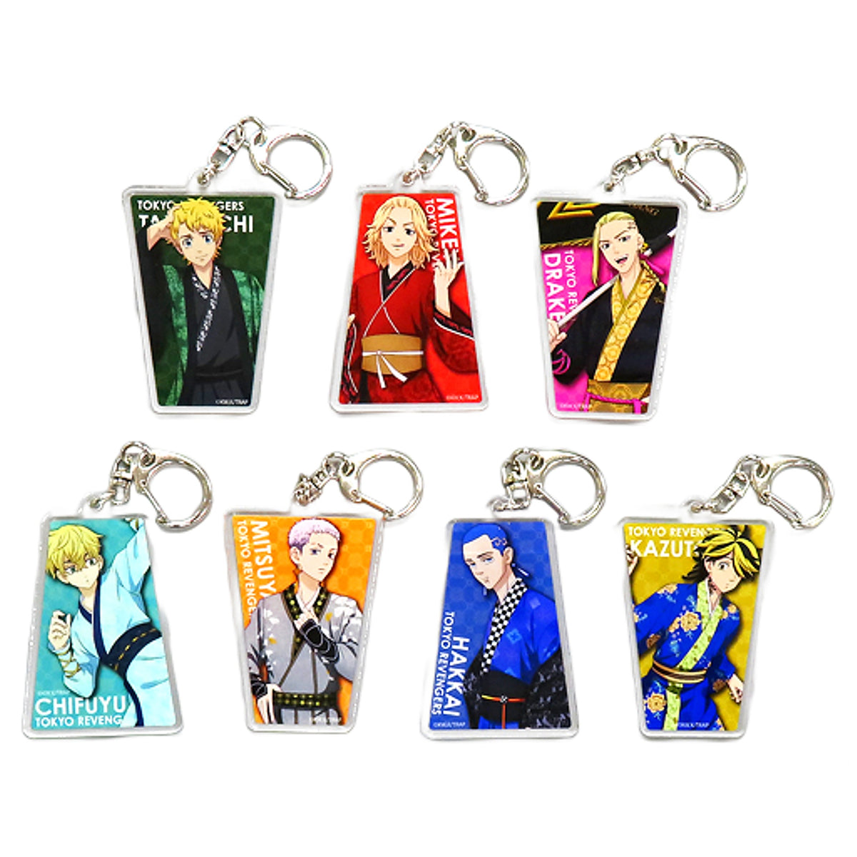 Tokyo Revengers Manjiro Sano & Others eeo Kuji Acrylic Keychain Prize D All 7 Types Set Keychains [USED]