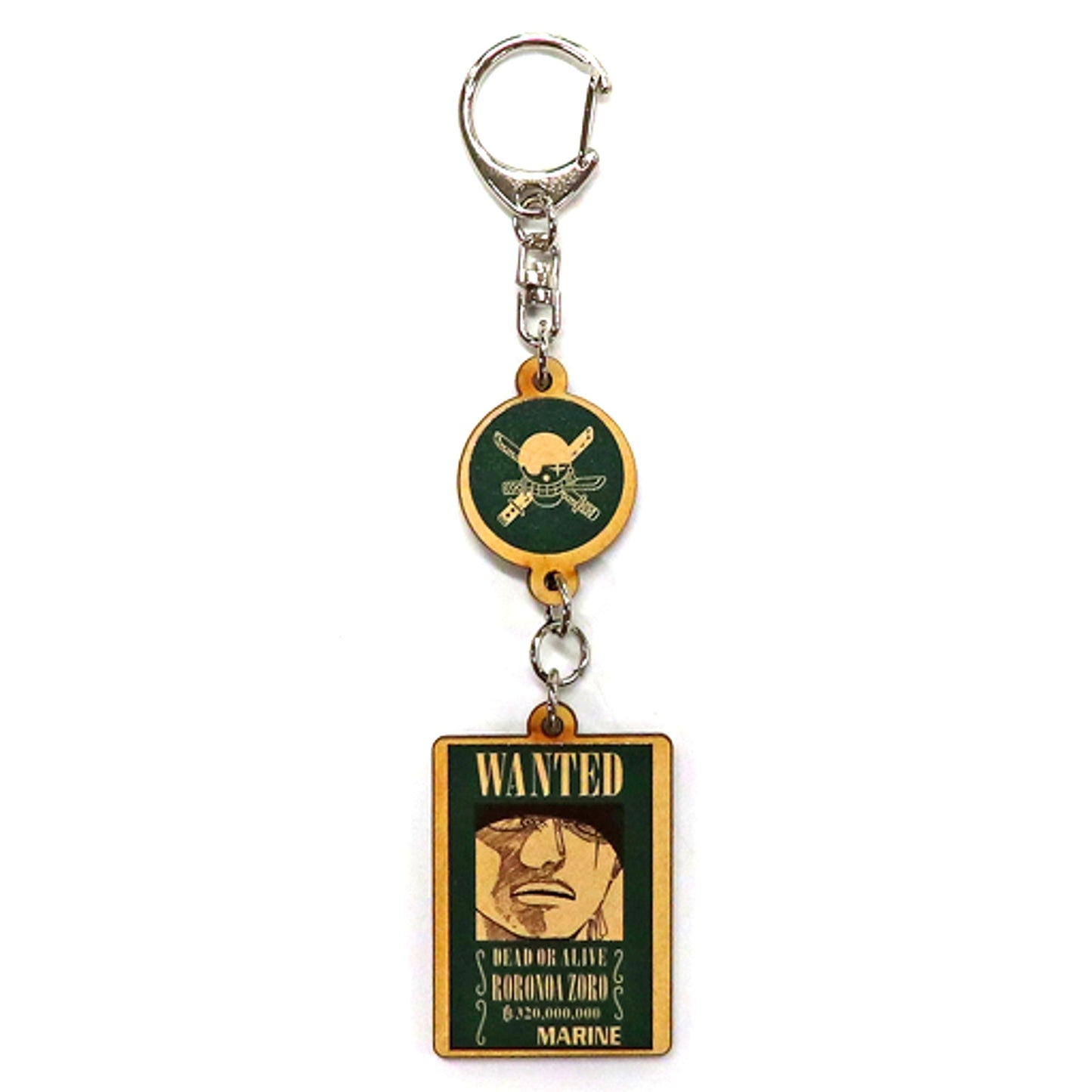 Roronoa Zoro One Piece Wood Keychain Collection Worst Generation Ver. [USED]