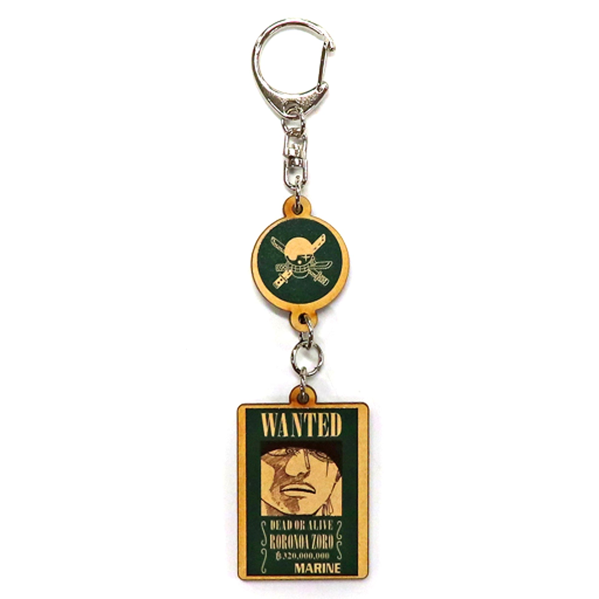 Roronoa Zoro One Piece Wood Keychain Collection Worst Generation Ver. [USED]