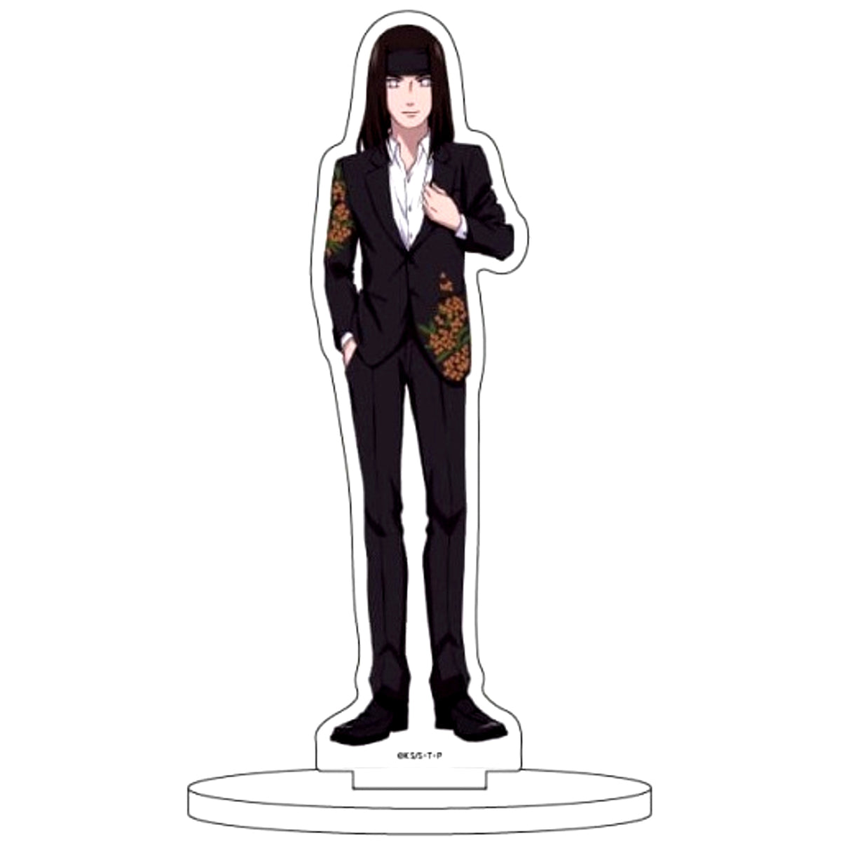 Neji Hyuga 16 Flower Version Illustration Character Acrylic Figure Naruto: Shippuden [USED]