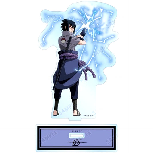 Sasuke Uchiha Great Ninja Battle Ver. Illustration Naruto Shippuden Big Acrylic Stand [USED]
