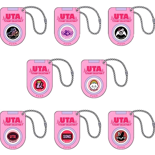 Set of 8 One Piece Film Red Trading Stamp Keychain Uta [USED]