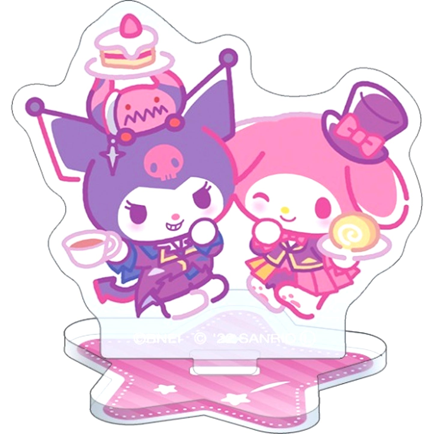Kuromi & My Melody x Cafe Parade THE IDOLM@STER SideM x Sanrio Characters Mini Acrylic Stand Collection [USED]
