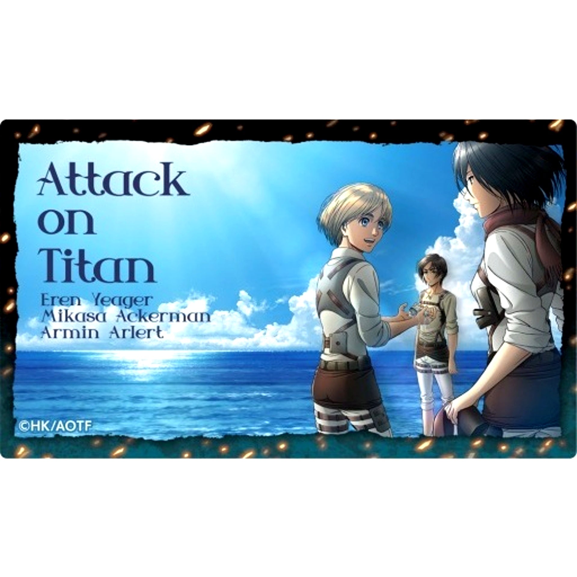 Eren & Mikasa & Armin Attack on Titan Mini Acrylic Block F [USED]