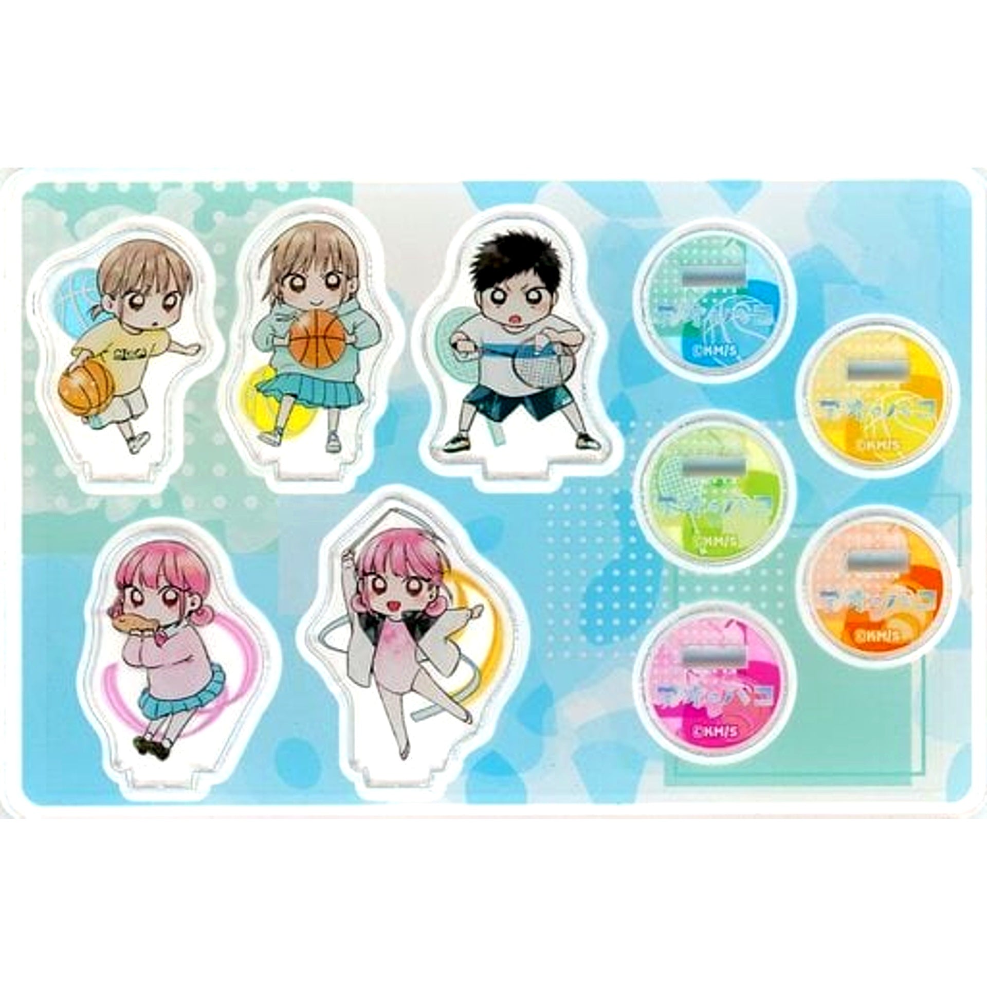 All Characters Blue Box Jump Characters Store Limited Set of 5 Mini Acrylic Figure Illustration Ver. [USED]