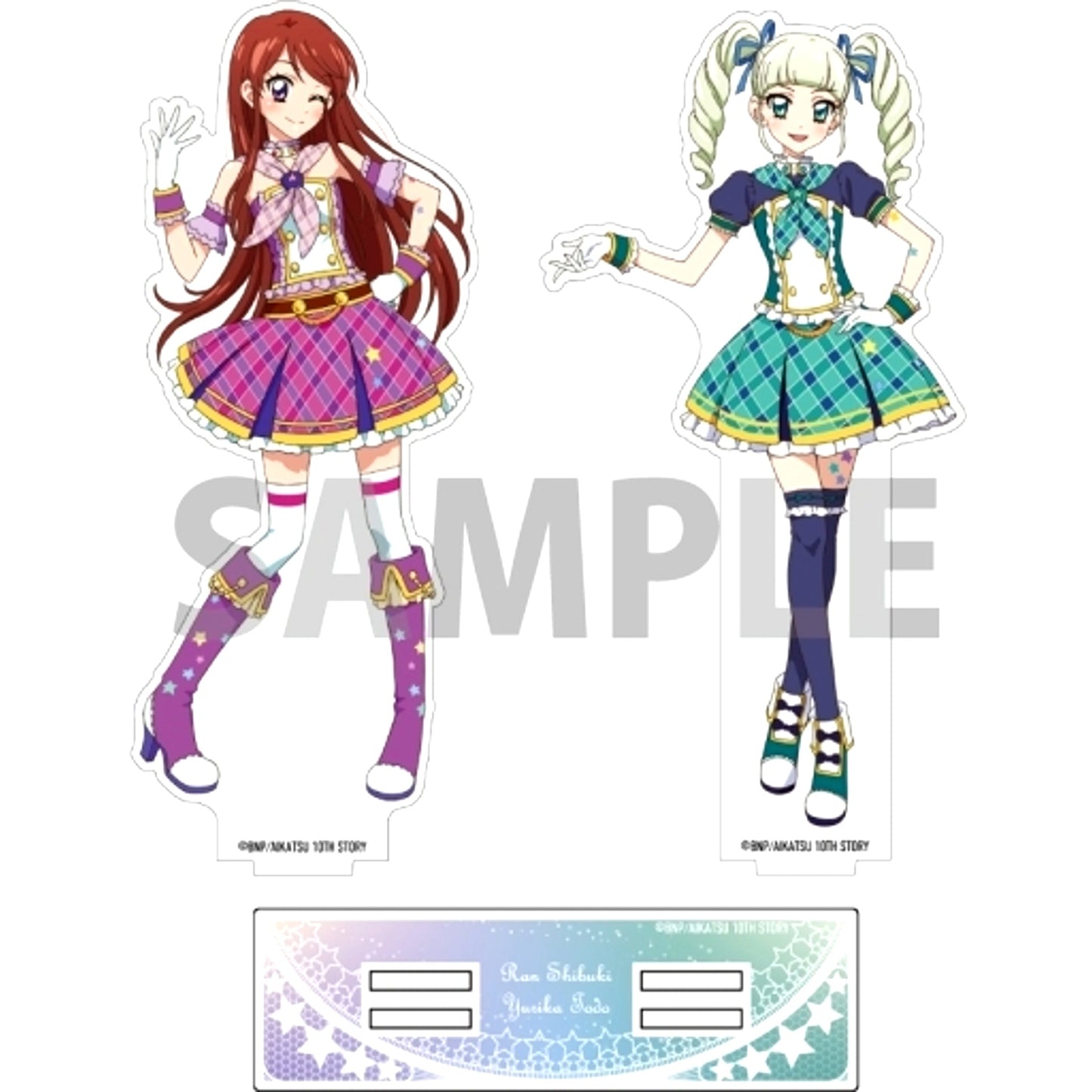 Ran Shibuki and Yurika Todo 2. Pair Acrylic Stand Aikatsu! [USED]