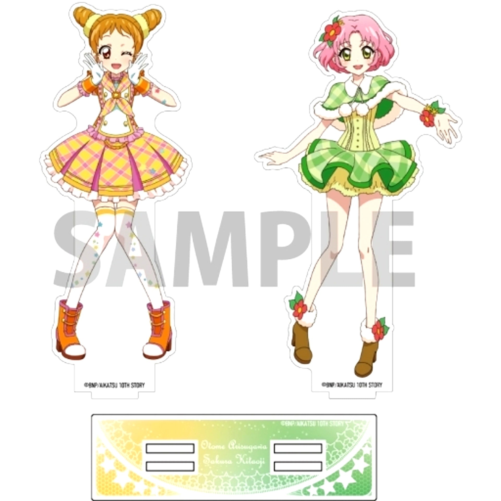 Otome Arisugawa and Sakura Kitaoji 3. Pair Acrylic Stand Aikatsu! [USED]