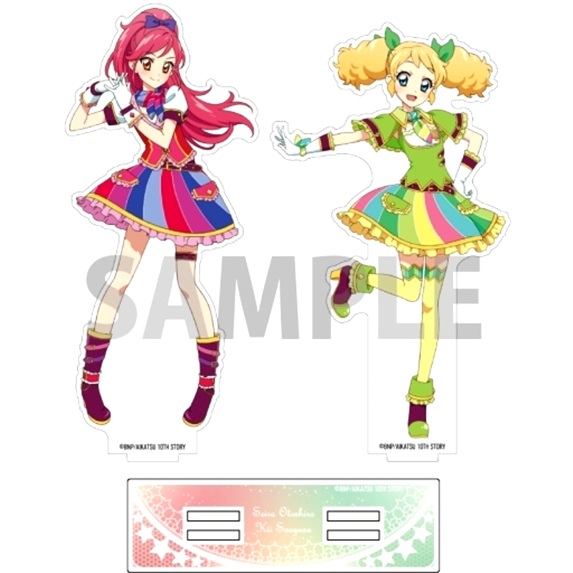 Seira Otoshiro and Kii Saegusa 5. Pair Acrylic Stand Aikatsu! [USED]