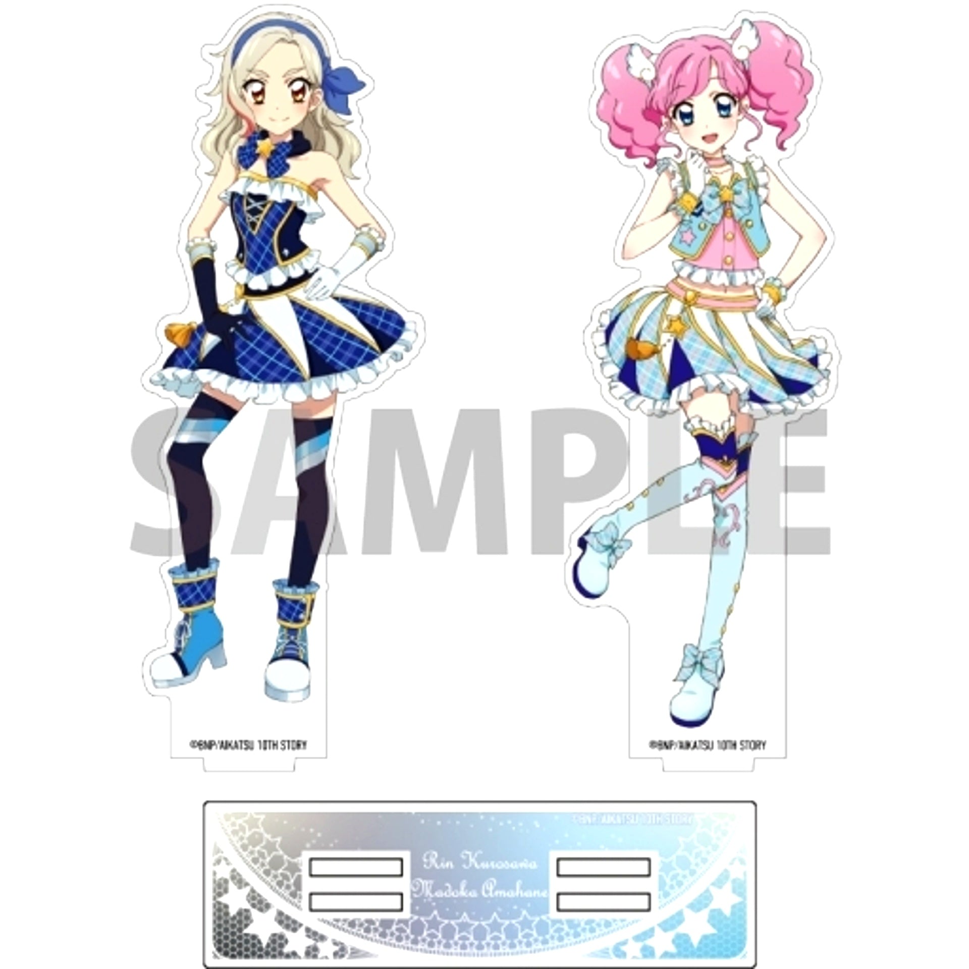 Rin Kurosawa and Madoka Amahane 9. Pair Acrylic Stand Aikatsu! [USED]