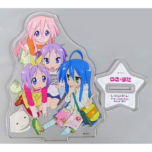 Konata Izumi Kagami Hiiragi Tsukasa Hiiragi Miyuki Takara Type 4 Prize B-4 Acrylic Stand Figure Kujibikido Lucky Star Lucky Kuji [USED]