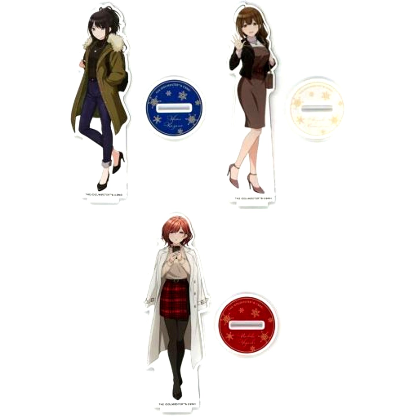 Set of 3 SHINY COLORS Acrylic Stand Kujibikido Online Kuji Winter Vacation Prize A [USED]