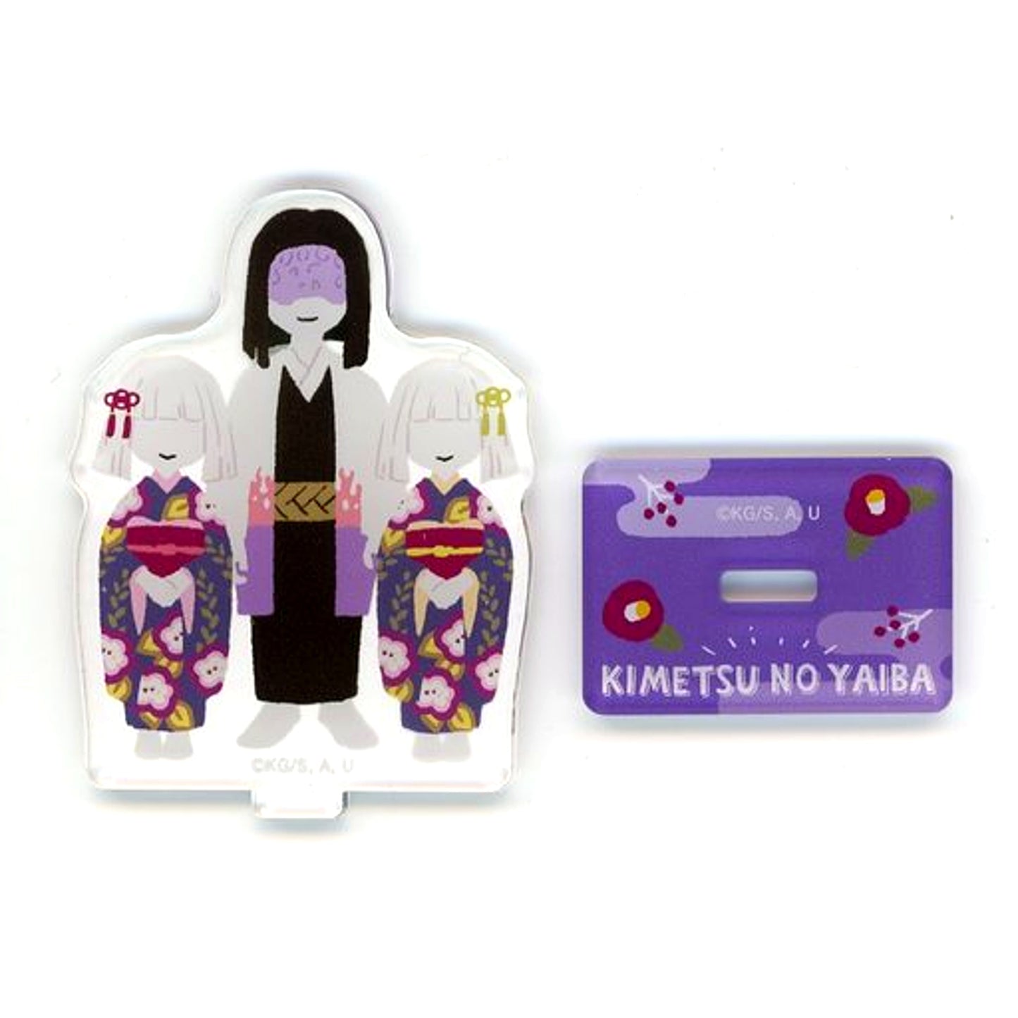 Kagaya Ubuyashiki & Hinaki Ubuyashiki & Nichika Ubuyashiki Demon Slayer: Kimetsu no Yaiba Mini Acrylic Stand Collection Yuru Palette - Hashira Meeting Ver. [USED]