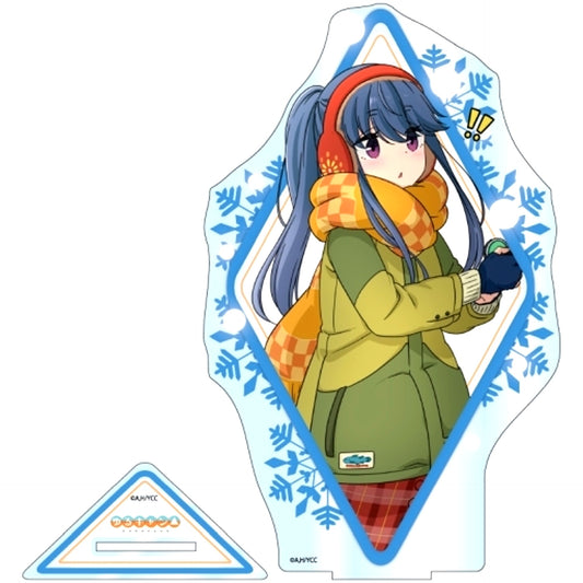 Rin Shima Smelt Fishing Tall Acrylic Stand Yuru Camp [USED]