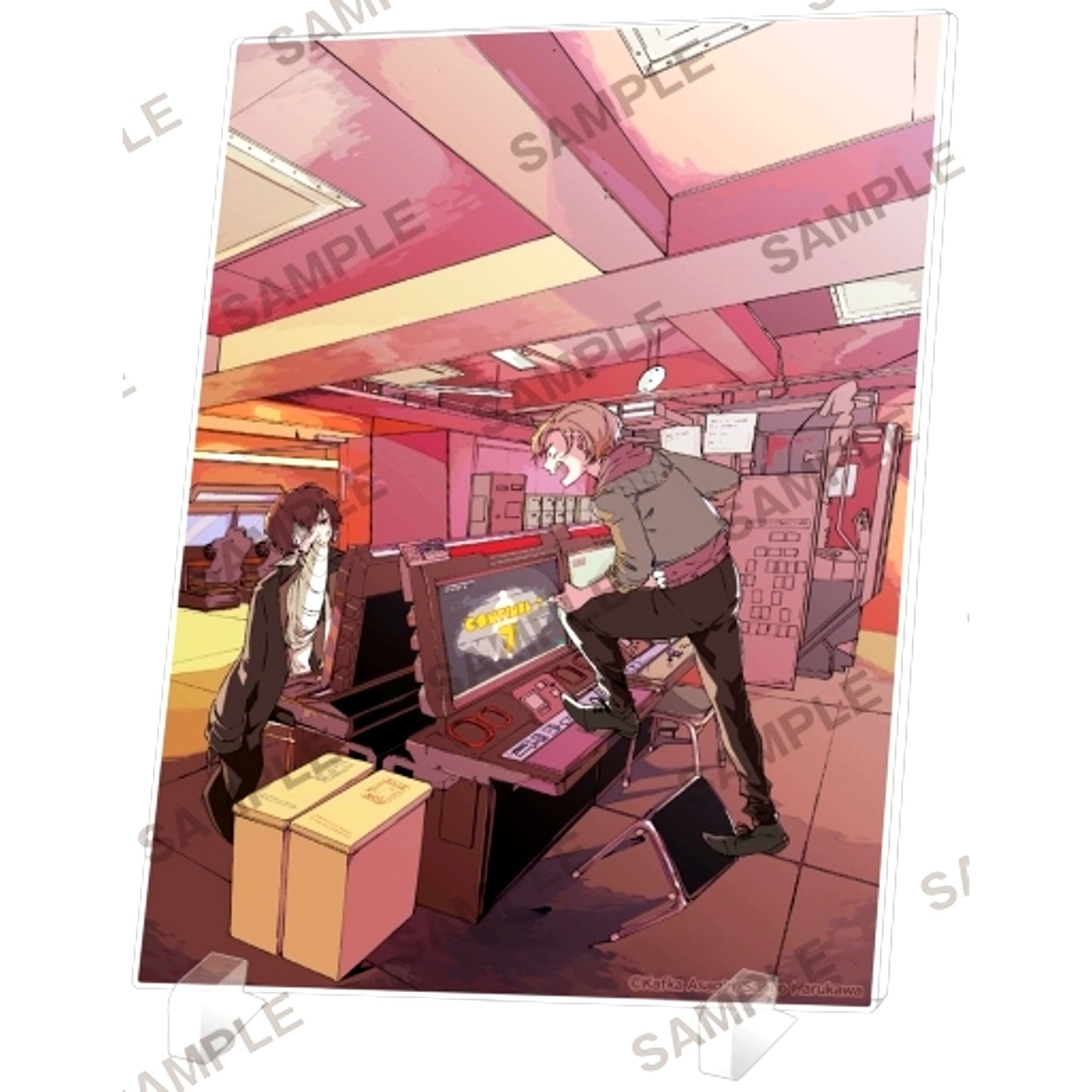 Osamu Dazai & Chuya Nakahara Acrylic Panel Bungo Stray Dogs Dazai, Chuya, Fifteen Years Old Kadokawa Beans Bunko Publication Commemoration [USED]