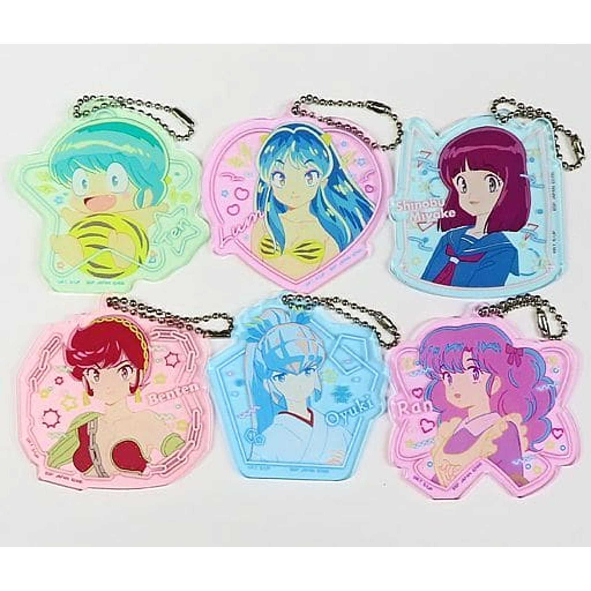 Urusei Yatsura Ten & Others All 6 Types Set Ichiban Kuji Acrylic Mascot Prize F [USED]