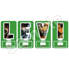 Set of 4 Levi Attack on Titan Name Logo Trading Acrylic Stand [USED]