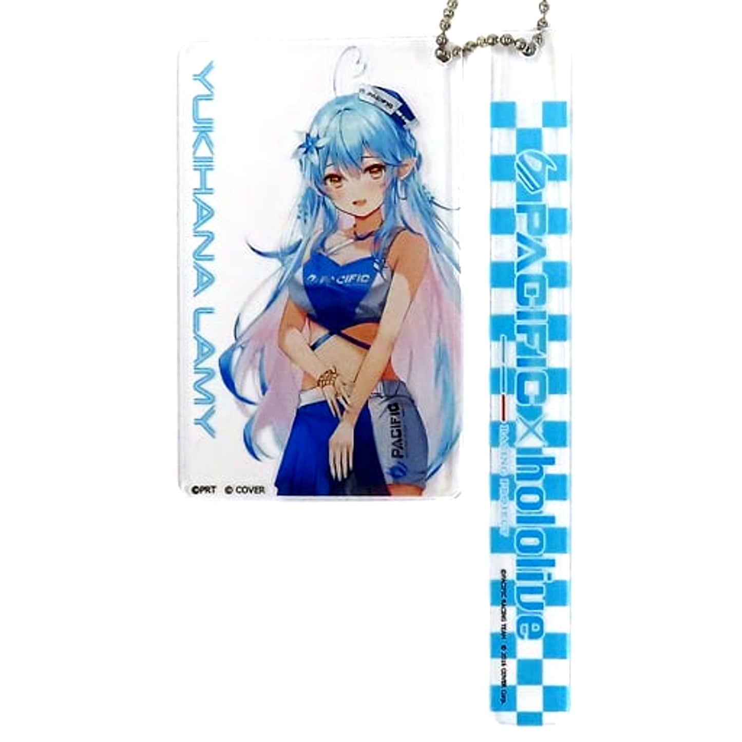 Yukihana Lamy Hololive Acrylic Travel Keychain PACIFIC RACING TEAM x Hololive C101 Goods [USED]