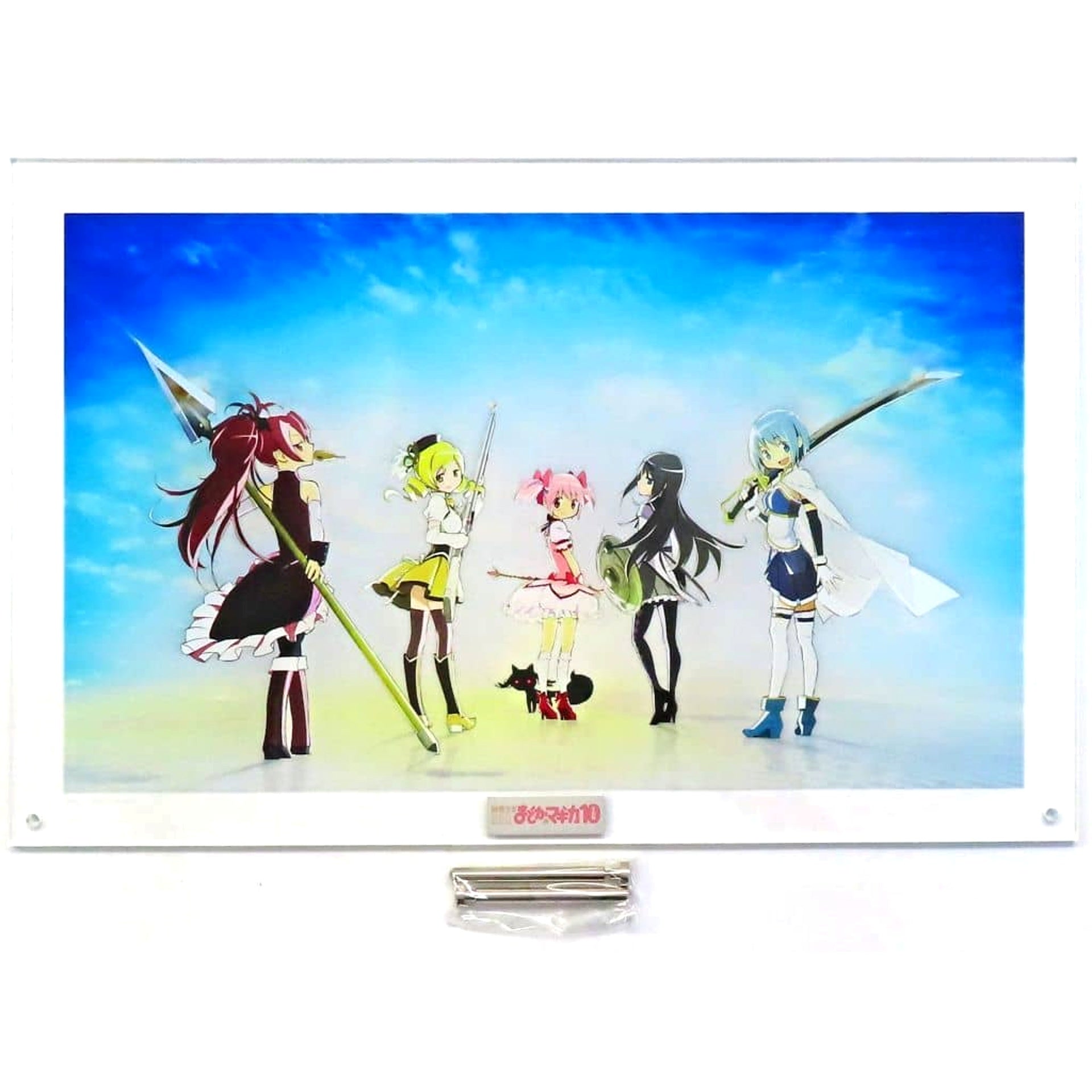 Puella Magi Madoka Magica Madoka Kaname & Others 10th Anniversary Acrylic Art Puella Magi Madoka Magica 10 Exhibition Limited After-Sales Online Exclusive Acrylic Item [USED]