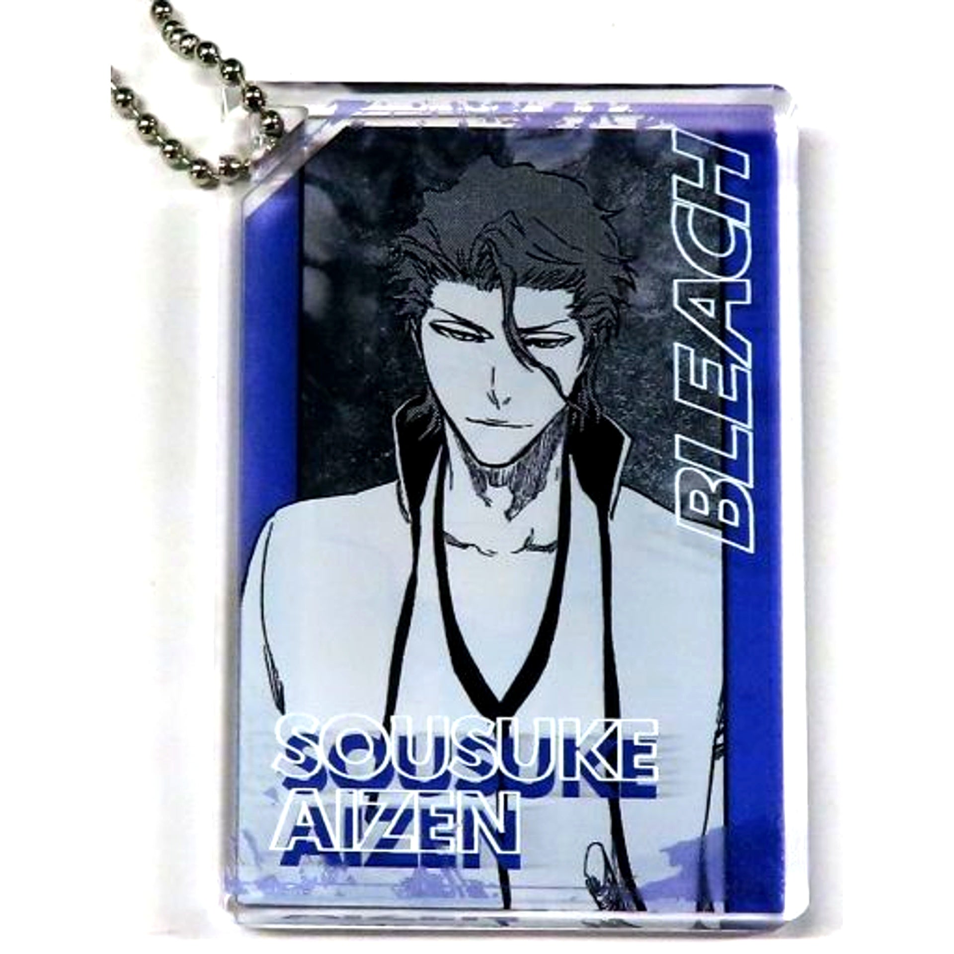 Sosuke Aizen BLEACH Domino Style Acrylic Keychain Collection Jump Festa 2023 Goods [USED]