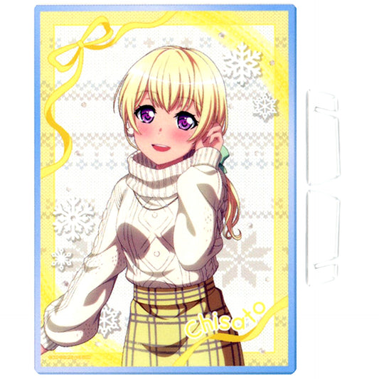 Chisato Shirasagi Illustration Acrylic Board 2022 Winter ver. Bang Dream! Girls Band Party! [USED]