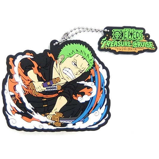 One Piece Roronoa Zoro Ichiban Kuji Sign of the Conqueror with One Piece Treasure Cruise Rubber Mascot Raid Battle Prize I Keychains [USED]
