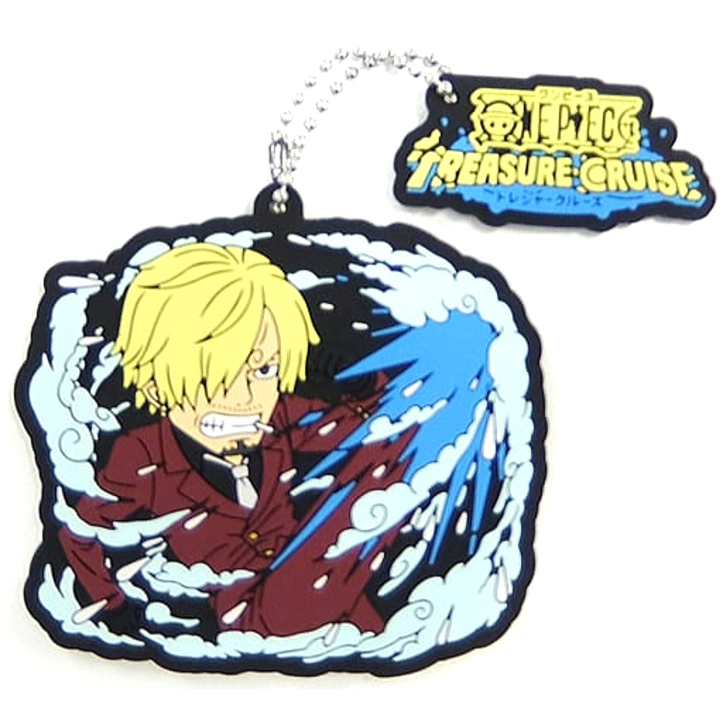 One Piece Sanji Ichiban Kuji Sign of the Conqueror with One Piece Treasure Cruise Rubber Mascot Raid Battle Prize I Keychains [USED]
