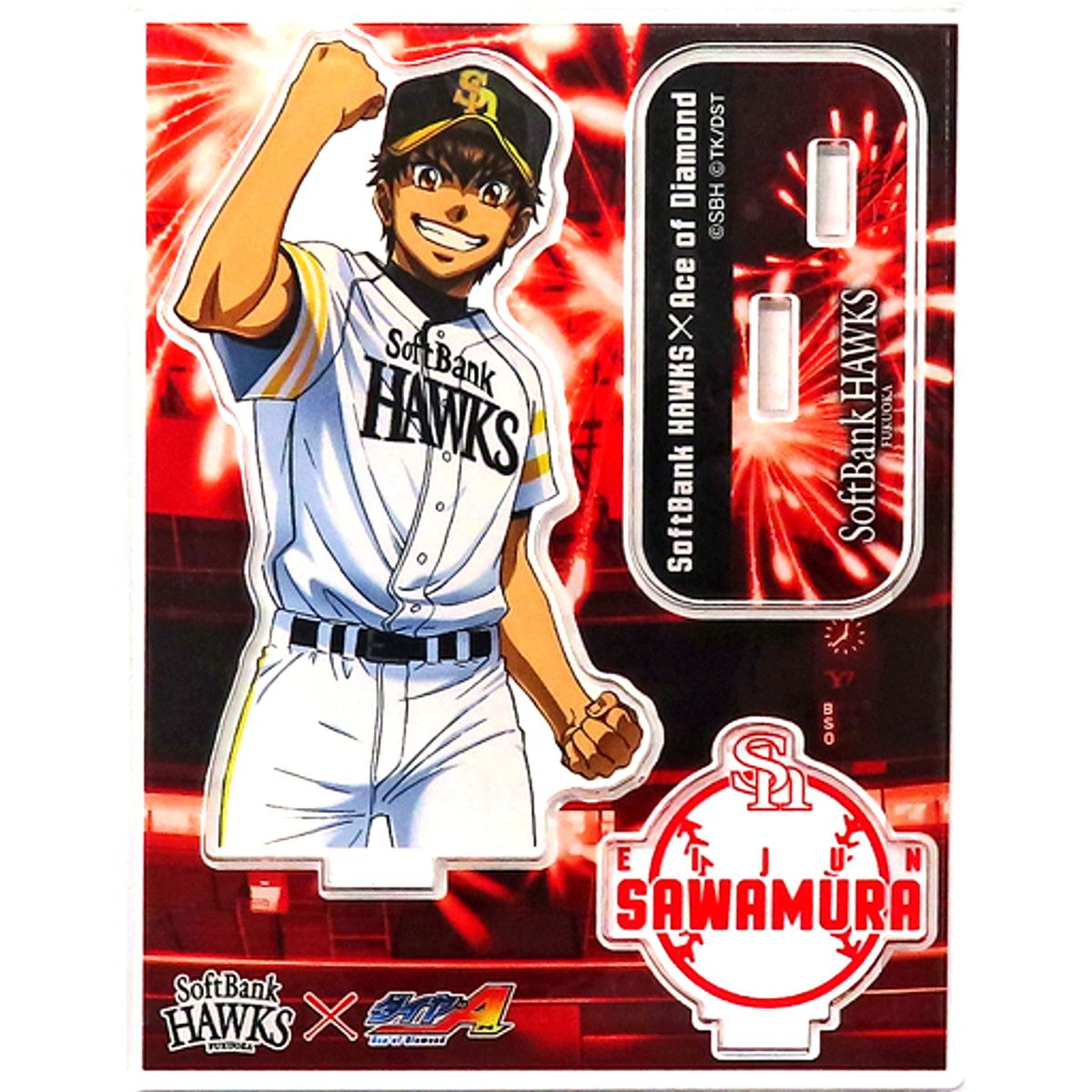 Eijun Sawamura Life Size Acrylic Stand Fukuoka Softbank Hawks x Ace of Diamond [USED]