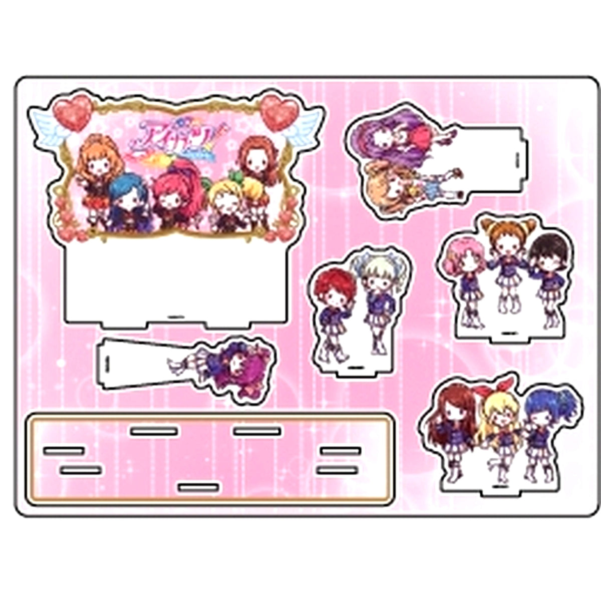 Group Design Pink 01. Aikatsu! GraffArt Design Acrylic Diorama [USED]