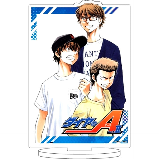 Eijun Sawamura and Kazuya Miyuki and Yoichi Kuramochi 09 Official Illustration Ace of Diamond act II Character Acrylic Figure [USED]