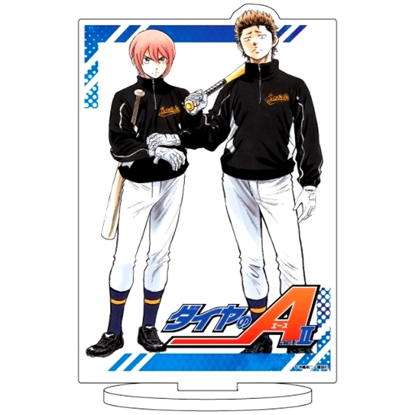 10. Haruichi Kominato and Yoichi Kuramochi Official Illustration Chara Acrylic Figure Ace of Diamond actII [USED]