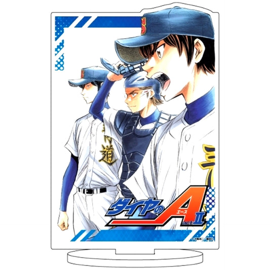 Eijun Sawamura and Satoru Furuya and Kazuya Miyuki 11 Official Illustration Ace of Diamond act II Character Acrylic Figure [USED]