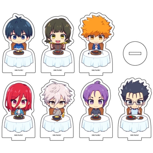 Set of 7 Blue Lock Acrylic Petit Stand 03. Meal Ver. Photochara Illus [USED]